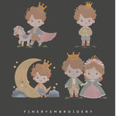 Rippled Prince and Princess Embroidery Design Pack – FineryEmbroidery - FineryEmbroidery